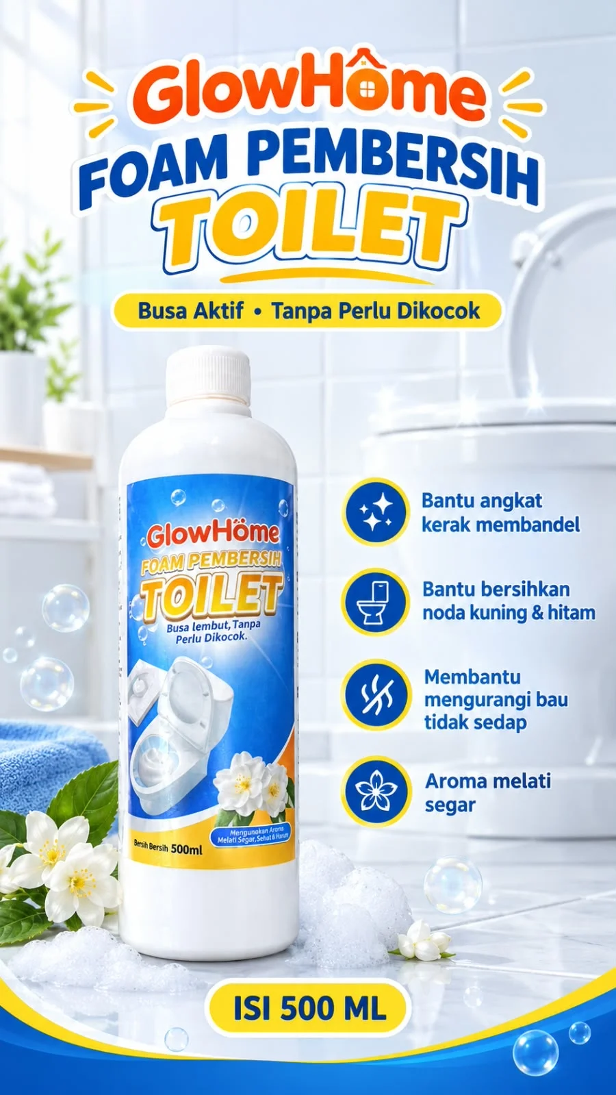 GlowHome Foam Pembersih Toilet 500 ml